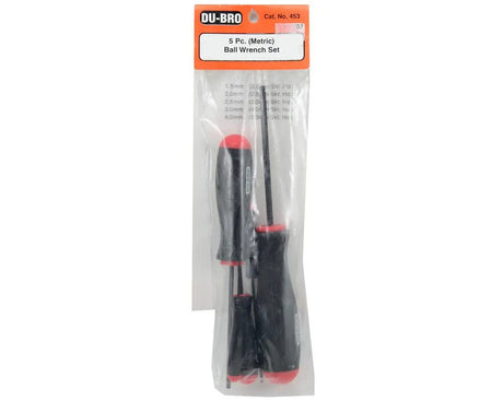 Du-Bro 453 Ball Wrench Set 5Pce Metric 1.5, 2. 2.5, 3, 4 mm DU-BRO TOOLS