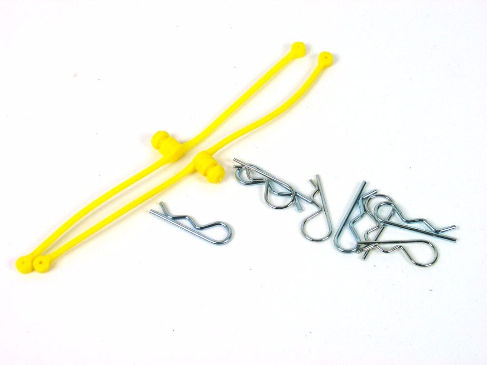 Dubro 2247 Body Klip Retainers, Yellow 2 DU-BRO RC CARS - PARTS