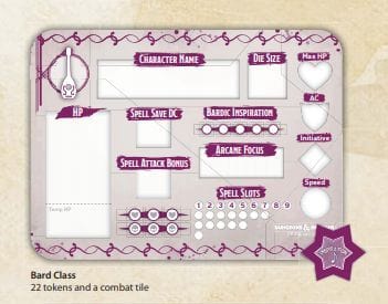 Dungeons & Dragons Class Token Set Bard Gale Force Nine DUNGEONS & DRAGONS
