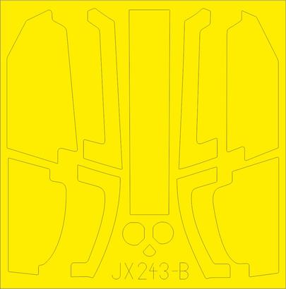 Eduard JX243 1/35 AH-1Z TFace masking sheet (ACADEMY) Eduard PLASTIC MODELS