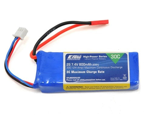 E-Flite EFLB8002SJ30 800mah 2S 7.4v 30C Lipo battery for RC models and devices