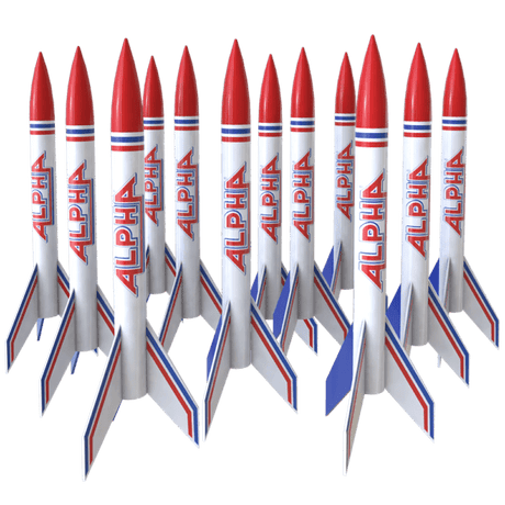 Estes 1756 Alpha Intermediate Model Rocket (12pk) Bulk Pack - Hobbytech Toys