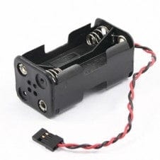Sleek black Etronix radio gear battery box with Futaba plug, ready to power RC devices.