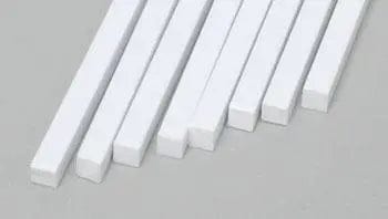Evergreen 175 Styrene 14" Strips 2.5x2.5mm / .100x.100" (8pcs) Evergreen Styrene SUPPLIES