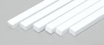 Evergreen 187 Styrene 14" Strips 3.2x4.0mm / .125x.156" (6pcs) Evergreen Styrene SUPPLIES