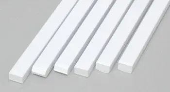 Evergreen 188 Styrene 14" Strips 3.2x4.8mm / .125x.188" (6pcs) Evergreen Styrene SUPPLIES