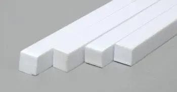 Evergreen 196 Styrene 14" Strips 4.8x4.8mm / .188x.188" (4pcs) Evergreen Styrene SUPPLIES