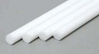 Evergreen 214 Styrene 14" Rods 3.2mm / 1/8" (4pcs) Evergreen Styrene SUPPLIES