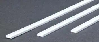 Evergreen 268 Styrene 14" Channel Strip 7.9mm / 5/16" (3pcs) Evergreen Styrene SUPPLIES