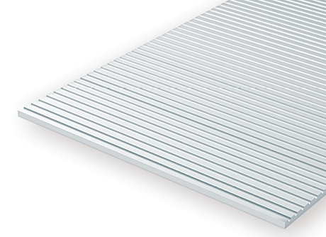 Evergreen 4067 Styrene Car Siding Sheet O 1.69mm Spacing - 1.0x150x300mm / .040x6x12" (1pc) - Hobbytech Toys