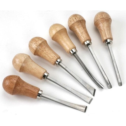 Excel 56010 5.5 Inch Carving Set With Handles (6pcs) Excel TOOLS