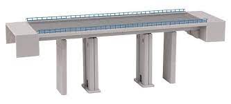 Faller 222571 N Double-Track Concrete Bridge - Kit - 36.5 x 8.7 x 12.2cm, 9.7cm Clearance Underneath - Hobbytech Toys