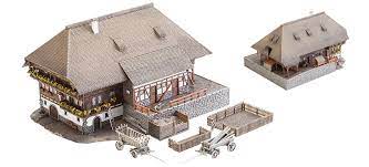 Faller 232258 N Black Forest Farmyard - Weathered Model 10.9 x 9.8 x 13.4cm - Hobbytech Toys