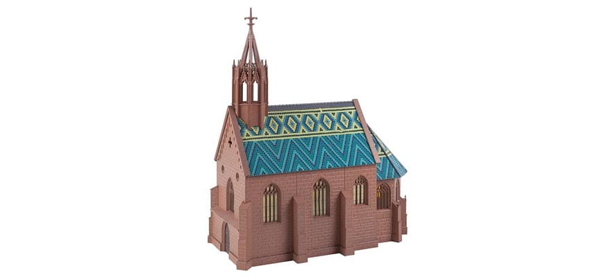 Faller Gmbh HO St. Johann Church - Kit - 8-3/8 4-5/16 x 10-1/4in 21.2 x 10.9 x 26cm Faller Gmbh TRAINS - HO/OO SCALE
