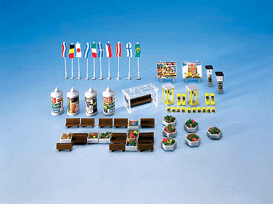 Faller Gmbh N Town Accessory Kit - Assortment pkg(67) Faller Gmbh TRAINS - N SCALE