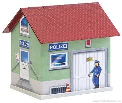 Faller HO Basic Police Station (Fold, Assemble, Paint) Faller Gmbh TRAINS - HO/OO SCALE