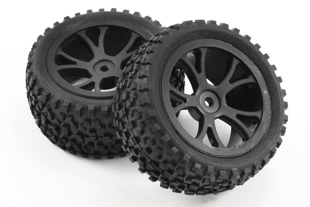Fastrax 1/10Th Mounted Cuboid Buggy Rear Tyres 10-Spoke (2pcs) Fastrax RC CARS - PARTS