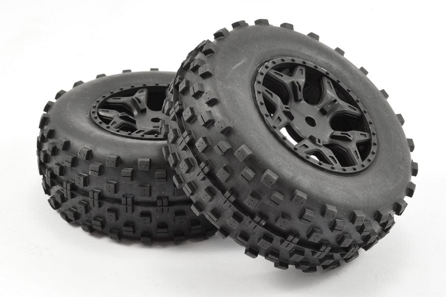Fastrax 1/10 SC Rock Block Mtd 5-Spoke Black (Slash Fr) (2pcs) Fastrax RC CARS - PARTS