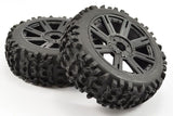 Fastrax 1/8 Maze Block Mounted On 8-Spoke Black (2pcs) Fastrax RC CARS - PARTS