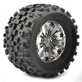 Fastrax 1/8 Mt Stinger Mounted 6-Spoke Chrome 1/2inOffset(2) Fastrax RC CARS - PARTS