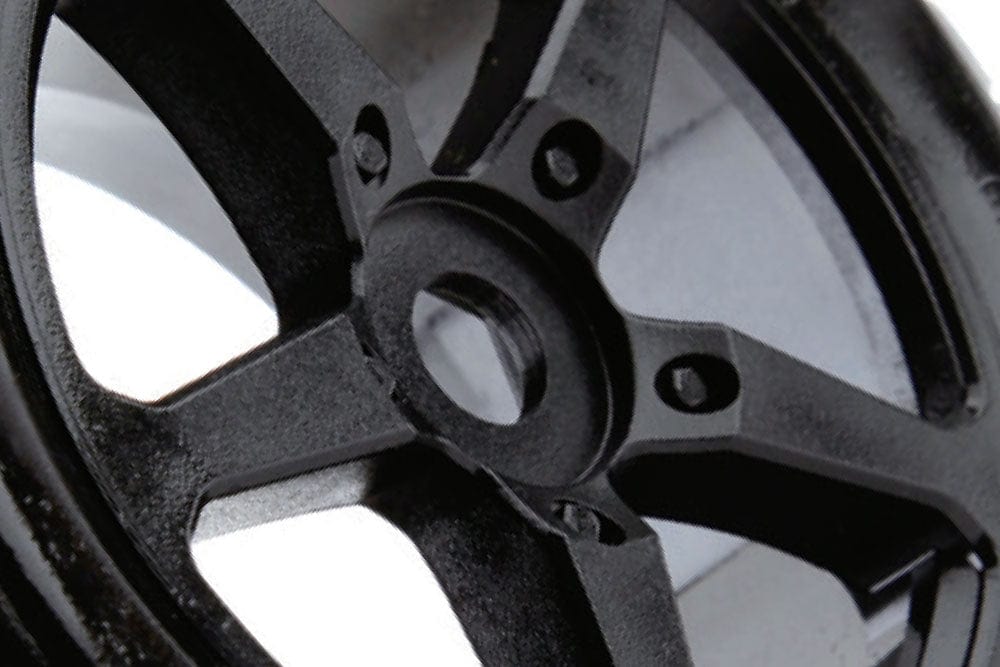 Fastrax 1/8 Truggy Arrow Tyres Mounted On 5-Spoke Black 0 Offset Rims (2pcs) Fastrax RC CARS - PARTS