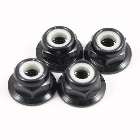 Fastrax M4 Black Flanged Locknuts (4pcs) Fastrax RC CARS - PARTS