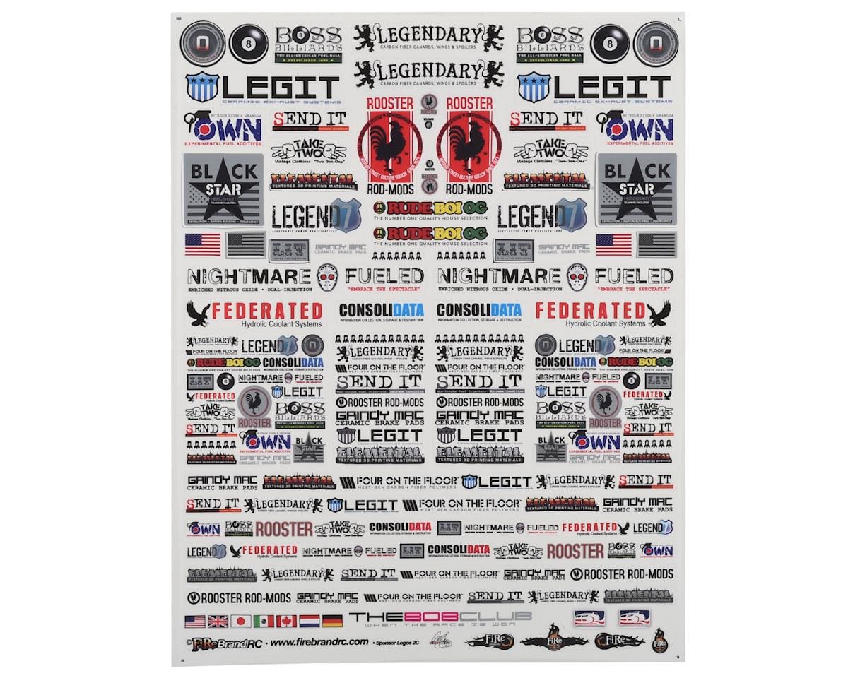 Firebrand RC Sponsor Logos 2C (8.5x11) Firebrand RC RC CARS - PARTS