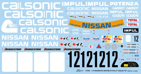 Fujimi 1/12 Nissan Skyline GT-R Gr.A Calsonic`92 (BNR32) (Axes No.3) Plastic Model Kit - Hobbytech Toys