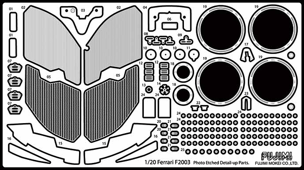 Fujimi 1/20 Ferrari F2003-GA Etching Parts (DUP-27) Plastic Model Kit - Hobbytech Toys