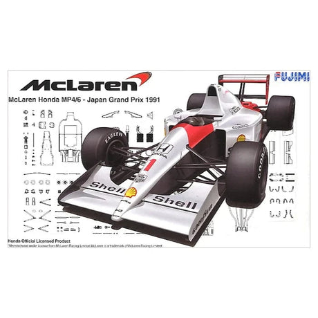 Fujimi 1/20 McLaren Honda MP4/6 (Japan GP/San Marino GP/Brazil GP) (GP-25) Plastic Model Kit [09213] - Hobbytech Toys