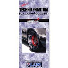Fujimi 1/24 14 inch Techno Phantom Wheel/Hippari Tire (Wheel-51) Plastic Model Kit - Hobbytech Toys
