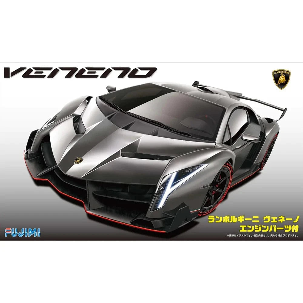 Fujimi 1/24 Lamborghini Veneno w/Engine (RS-94) Plastic Model Kit [12592] - Hobbytech Toys