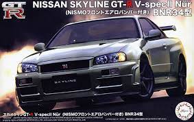 Fujimi 1/24 Skyline GT-R V-specII Nur w/Nismo Front Aero Bumper (ID-285) Plastic Model Kit [04666] - Hobbytech Toys