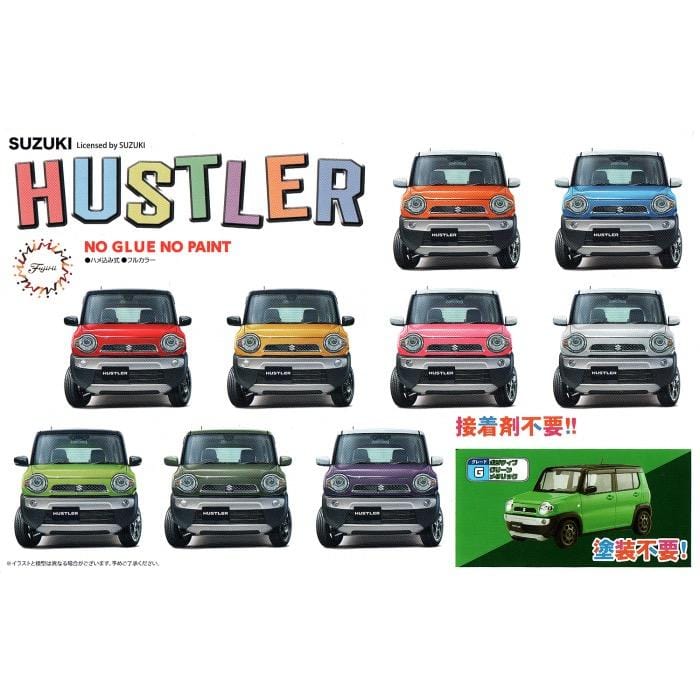 Fujimi 1/24 Suzuki Hustler (G/Positive Green Metallic) (C-NX-11 EX-3) Plastic Model Kit - Hobbytech Toys