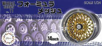 Fujimi 1/24 Volk Mesh 14inch (Wheel-11) Plastic Model Kit - Hobbytech Toys