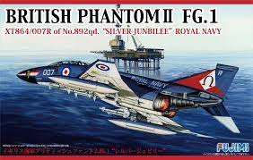 Fujimi 1/72 British Phantom II FG.1 Silver Jubilee (F-59) Plastic Model Kit - Hobbytech Toys