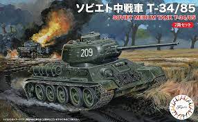Fujimi 1/76 Soviet T-34/85 (Set of 2) (SWA-34) Plastic Model Kit - Hobbytech Toys