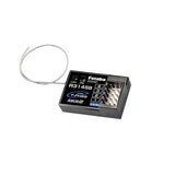 Futaba 3PV 2.4Ghz Remote W/R314SB Rx, a compact radio control receiver with a sleek metallic design.