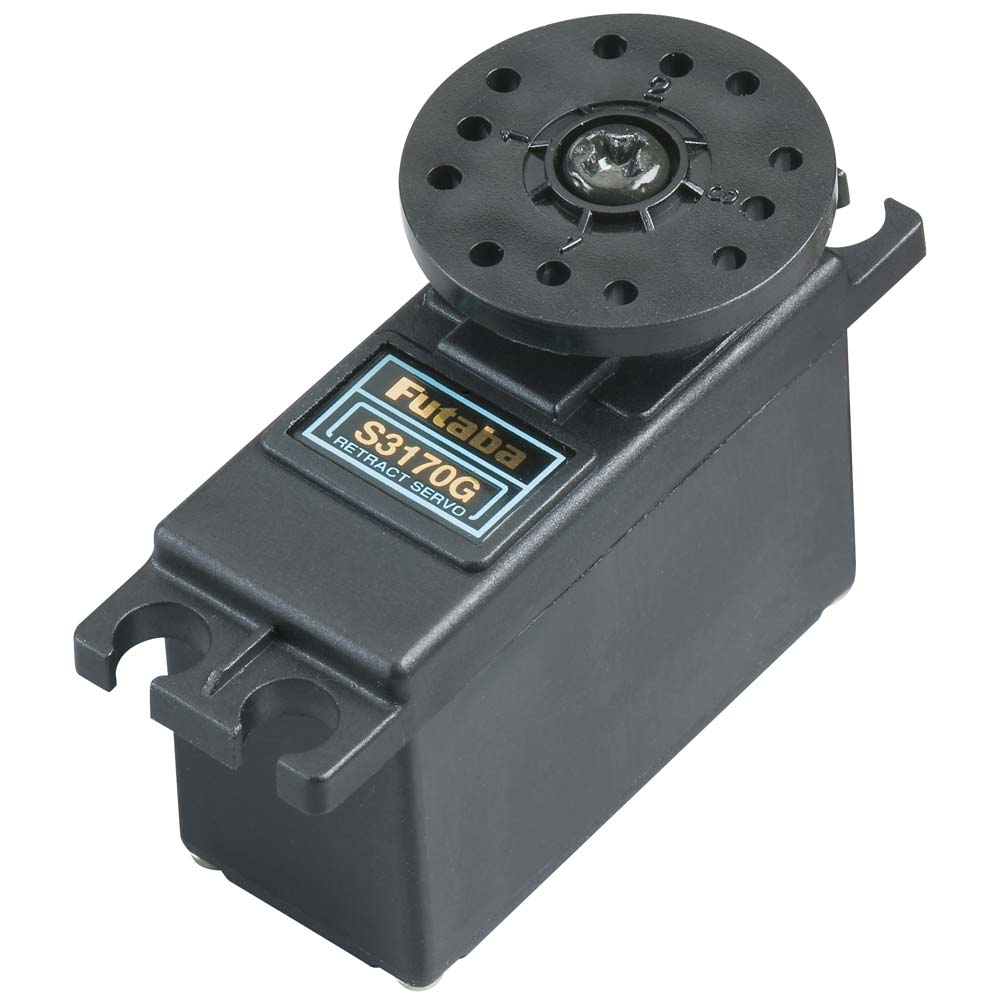 Futaba S3170G 7/8.5kg low-speed, high-torque metal gear retract servo for RC applications.