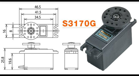 Futaba S3170G 7/8.5kg low speed high torque metal gear retract servo for RC models