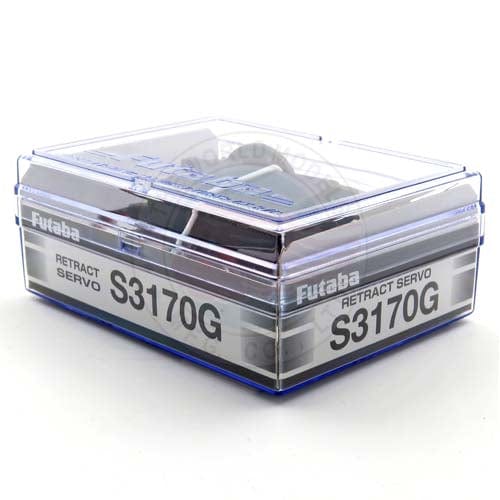 Futaba S3170G 7/8.5kg low speed high torque metal gear retract servo, packaged in a clear plastic case.