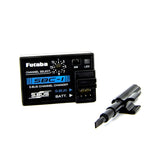 Compact Futaba SBC-1 S.Bus Channel Programmer device for radio control gear, with channel select buttons and LED indicator.