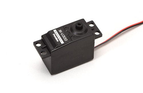 Futaba SU300 digital Sbus standard servo, 4.5 kg torque at 6V, compact black housing with adjustable shaft.