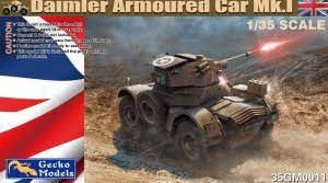 Gecko 1/35 Daimler Armored Car Mk.I Plastic Model Kit - Hobbytech Toys