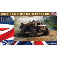 Gecko 1/35 Mk I Sawn Off Daimler (SOD) Plastic Model Kit - Hobbytech Toys