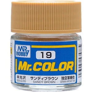 Mr Color 19 Semi Gloss Sandy Brown 10ml Mr Hobby PAINT, BRUSHES & SUPPLIES