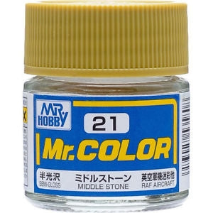Mr Color 21 Semi Gloss Middle Stone 10ml Mr Hobby PAINT, BRUSHES & SUPPLIES