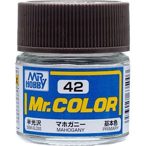 Mr Color 42 Semi Gloss Mahogany 10ml Mr Hobby PAINT, BRUSHES & SUPPLIES