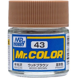 Mr Color 43 Semi Gloss Wood Brown 10ml Mr Hobby PAINT, BRUSHES & SUPPLIES