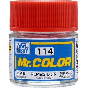 Mr Color 114 Semi Gloss Rlm23 Red 10ml Mr Hobby PAINT, BRUSHES & SUPPLIES
